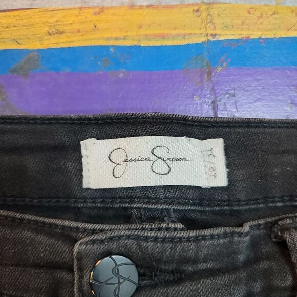 Jessica Simpson black high-rise skinny jeans size 12/31 - stretch denim, comfy - Picture 3 of 10